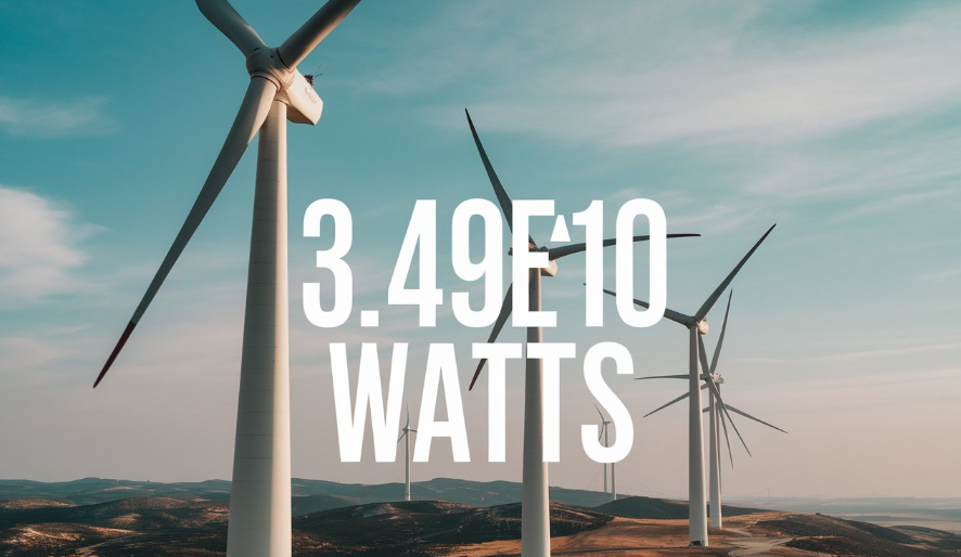 3.49e10 Watts to Gigawatts